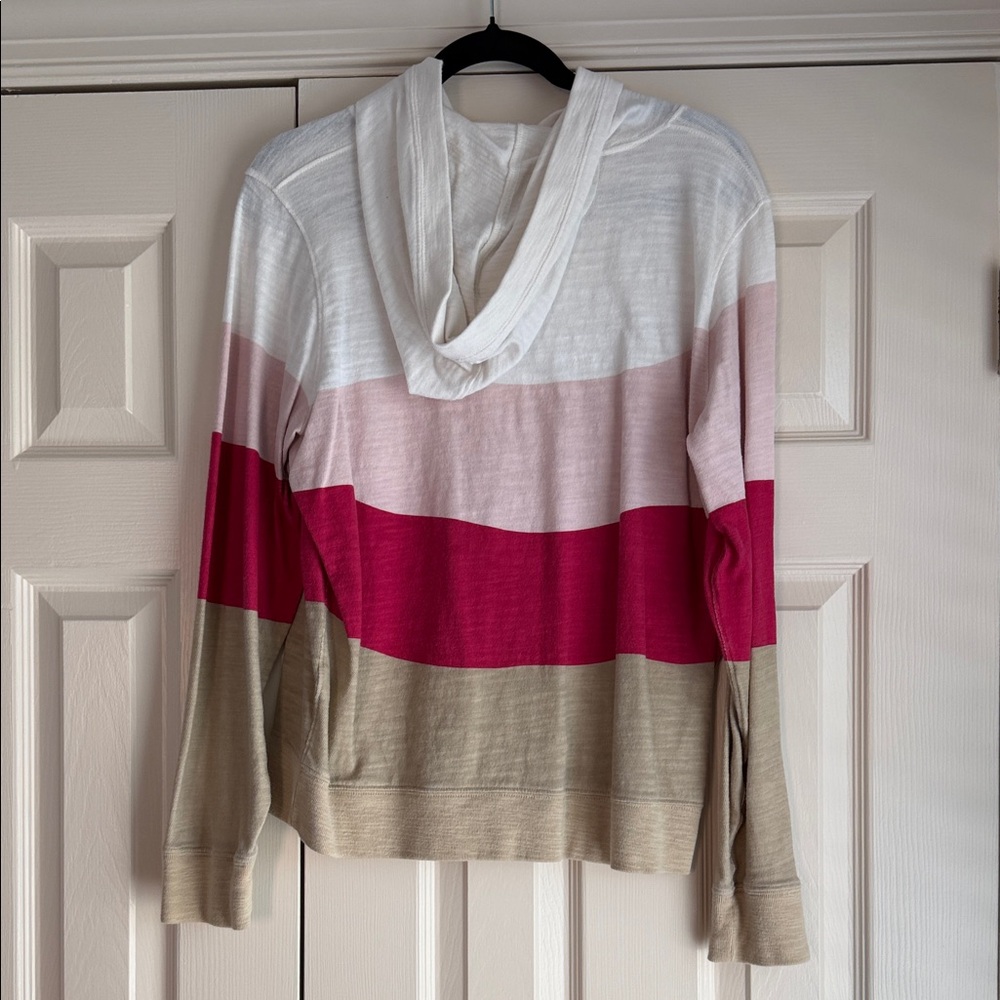 Faherty Multicolor Striped Sunset Lightweight Hoo… - image 2